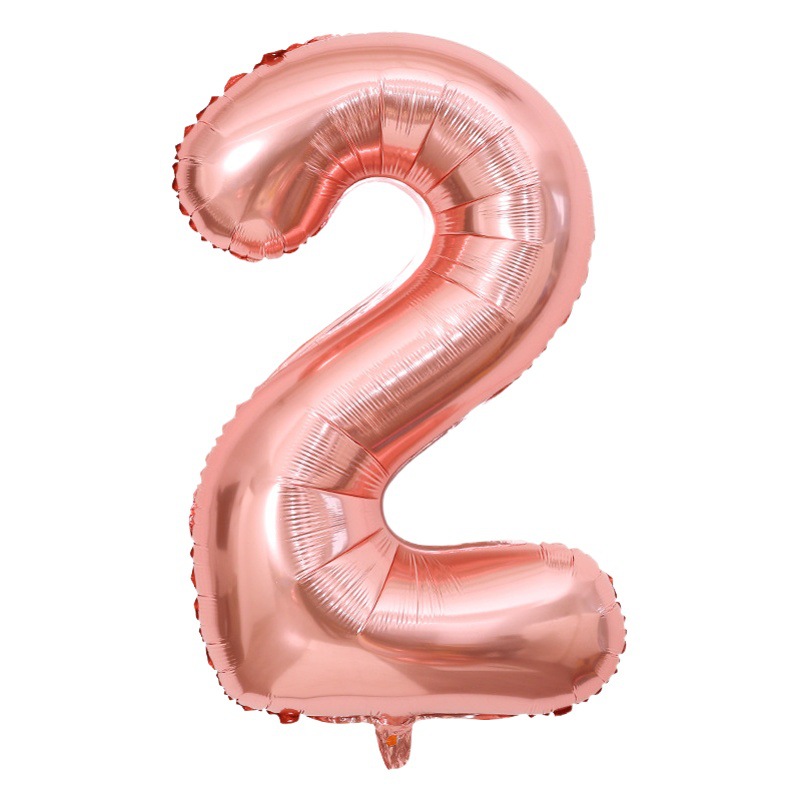 Globo de aluminio digital de 40 pulgadas, globo de aluminio con números grandes, versión delgada de 90 cm, varios colores de globos con números