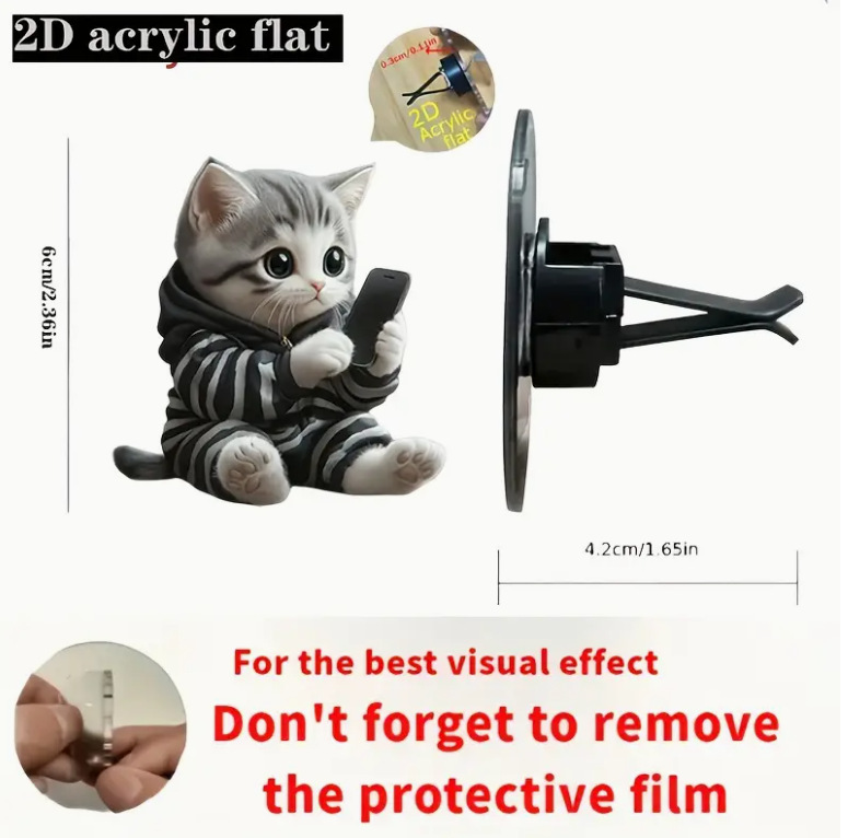 Comercio exterior transfronterizo suéter gatito productos acabados ventilador clips decoración de automóviles perfume adorable acrílico decoración impermeable image 45