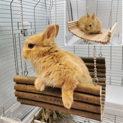 Factory goods dwarf rabbit toys guinea pig chinchilla solid wood swing log hammock nest guinea pig teething supplies