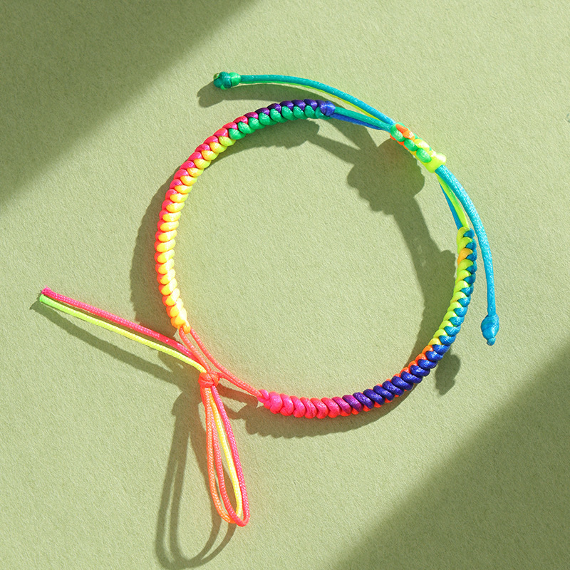 DIY tejido a mano cuerda de pulsera semiacabada cuerda de pulsera para hombres y mujeres de la vida original de la cuerda roja pareja