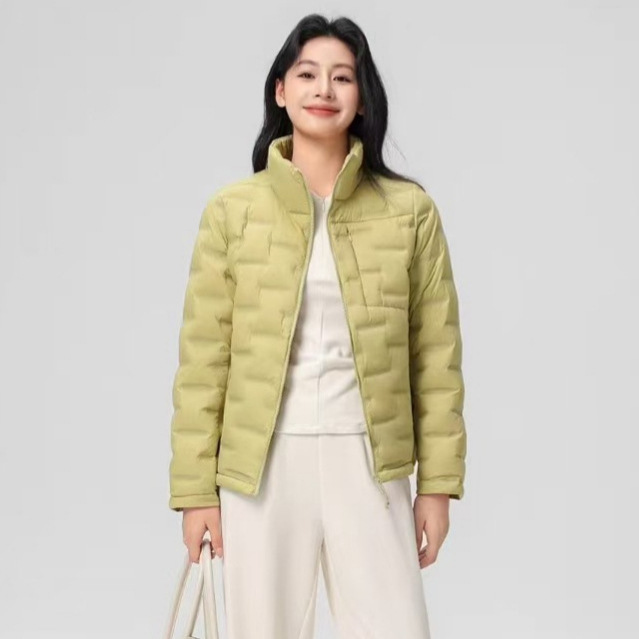 羽绒服女2025秋冬季新款轻薄款休闲时尚立领保暖修身加厚短款外套|undefined