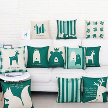 北欧棉麻抱枕沙发靠垫汽车座椅子靠背垫办公室腰靠枕现代简约方枕
