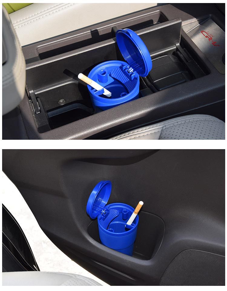 Factory supply high temperature resistant flame retardant PBT car ashtray large capacity home car dual-use car ashtray wholesale