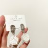 Silver needle, nail sequins, advanced earrings, silver 925 sample, South Korea, flowered