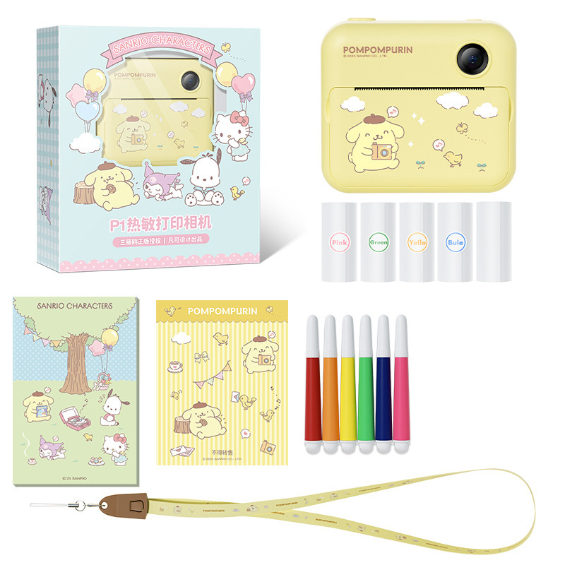 Pudding Dog Palladium + tarjeta de memoria 16G + 5 rollos de papel de impresión + bolígrafo de color + colgante + pegatinas