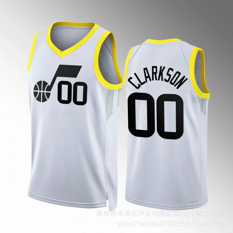Джаз 00# Clarkson горячий прессовый джерси 23# Markanen 45 Mitchell баскетбольная форма 2# Sexton
