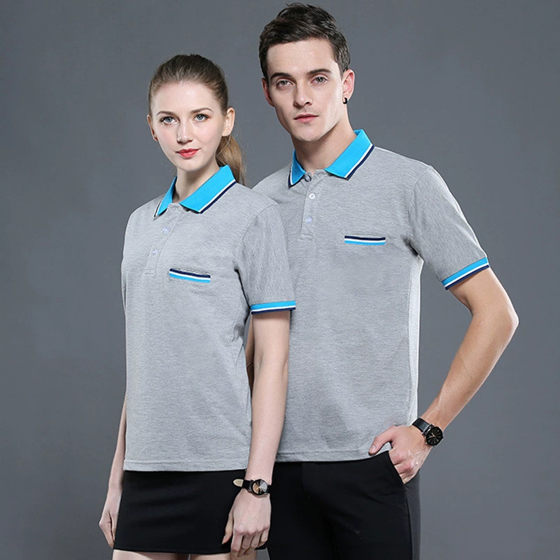 Рекламная рубашка POLO из пике с индивидуальным дизайном, рабочая одежда с нанесением логотипа, летняя рабочая одежда с лацканами.