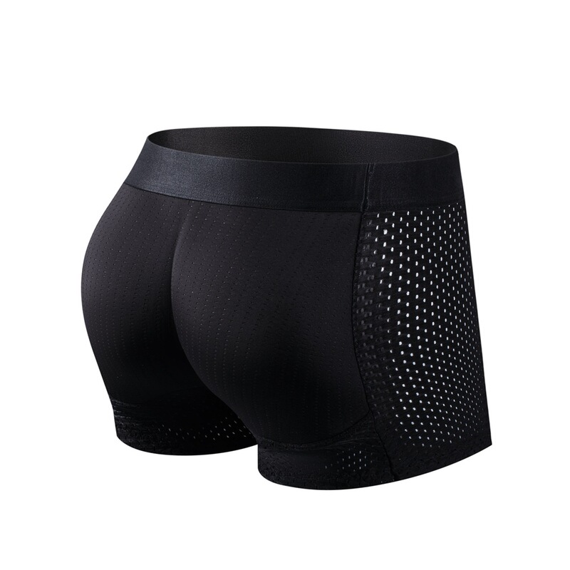 Men's Butt-Enhancing and Butt-Lifting Underwear, Men's Boxer Briefs with Integrated Padded Buttocks, Fake Butt, Breathable Mesh, Jm467