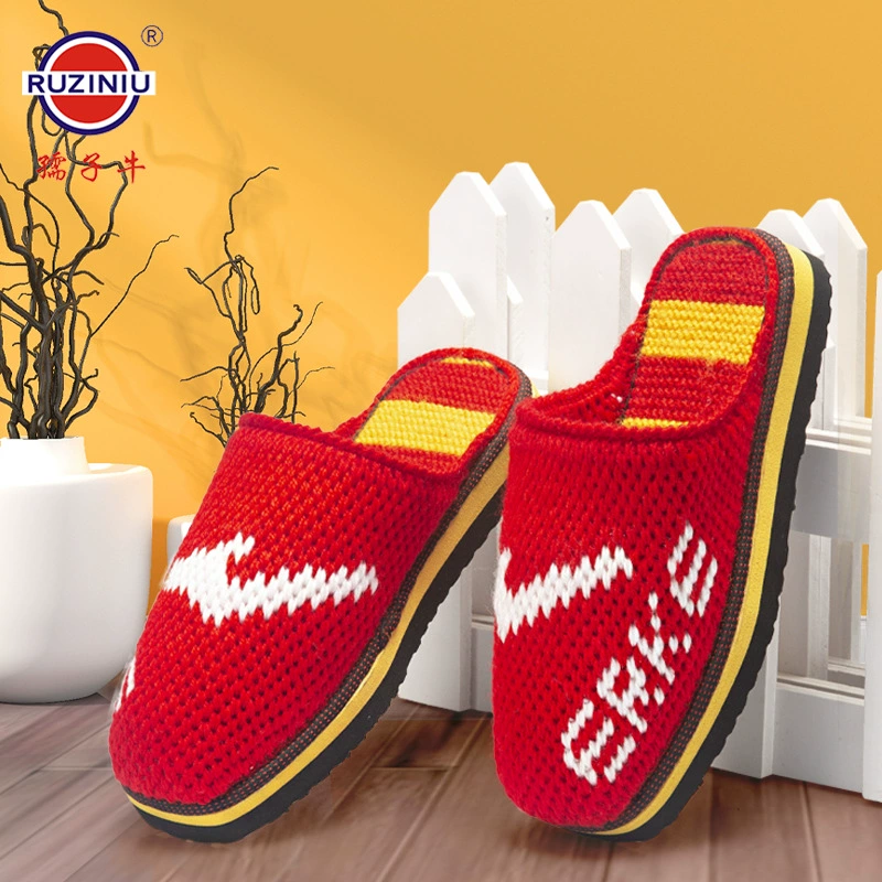 Ruziniu Sole Оптовая Продажа с фабрики шерстяные тапочки ручной работы на хлопковой подошве Нескользящая износостойкая теплая подошва из солнечной шерсти