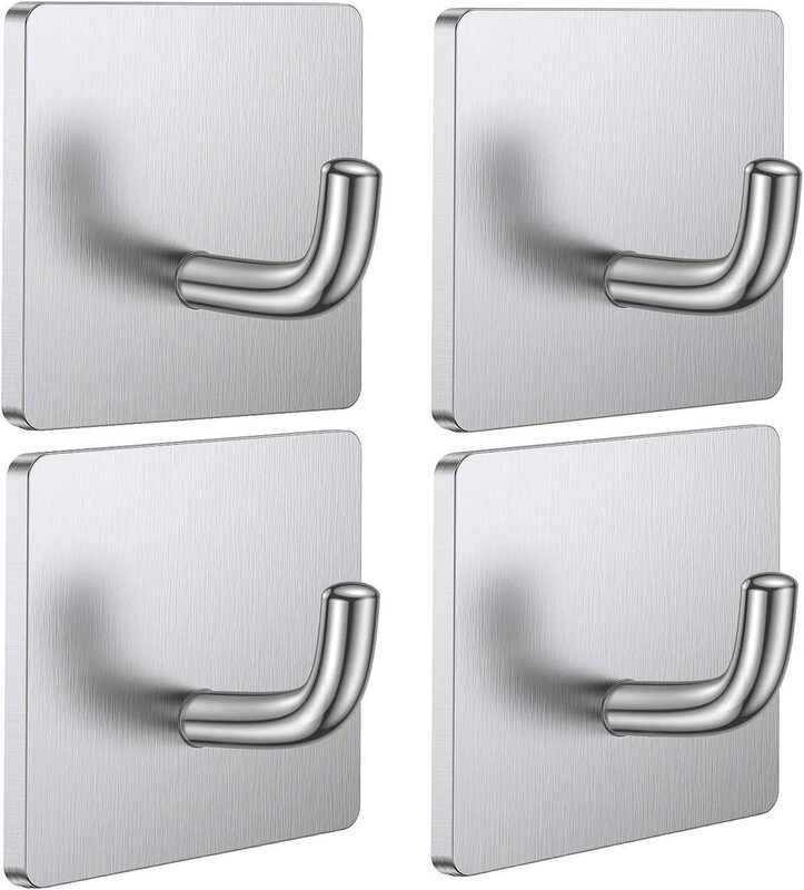 Heavy duty adhesive hook towel hook Wall hanger waterproof stainless steel adhesive hook for Bathroom Kitchen