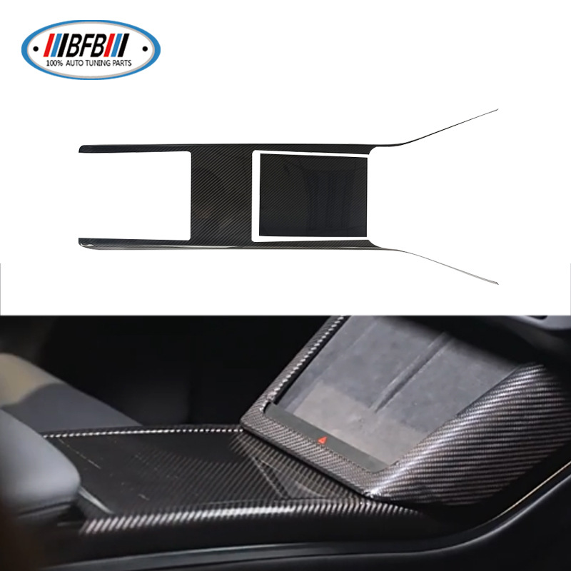 100% Real Carbon Fiber Interior Trim Kit - For Tesla Model X 2023 - Dashboard, Door Handles, Center Console