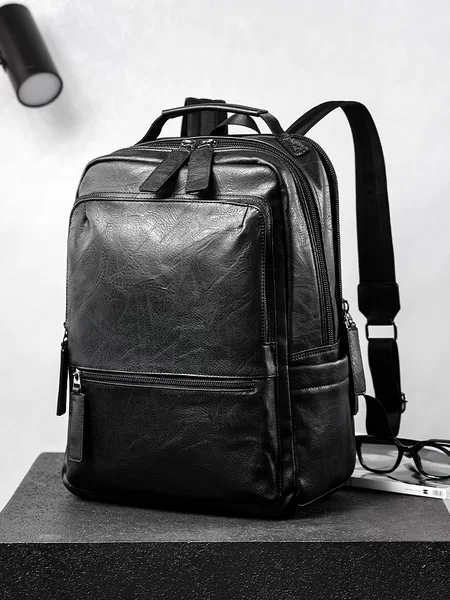 Men's Bag Retro Backpack Computer Bag Student Large Capacity School Bag Backpack Korean Style Men's Casual Travel Bag Trendy