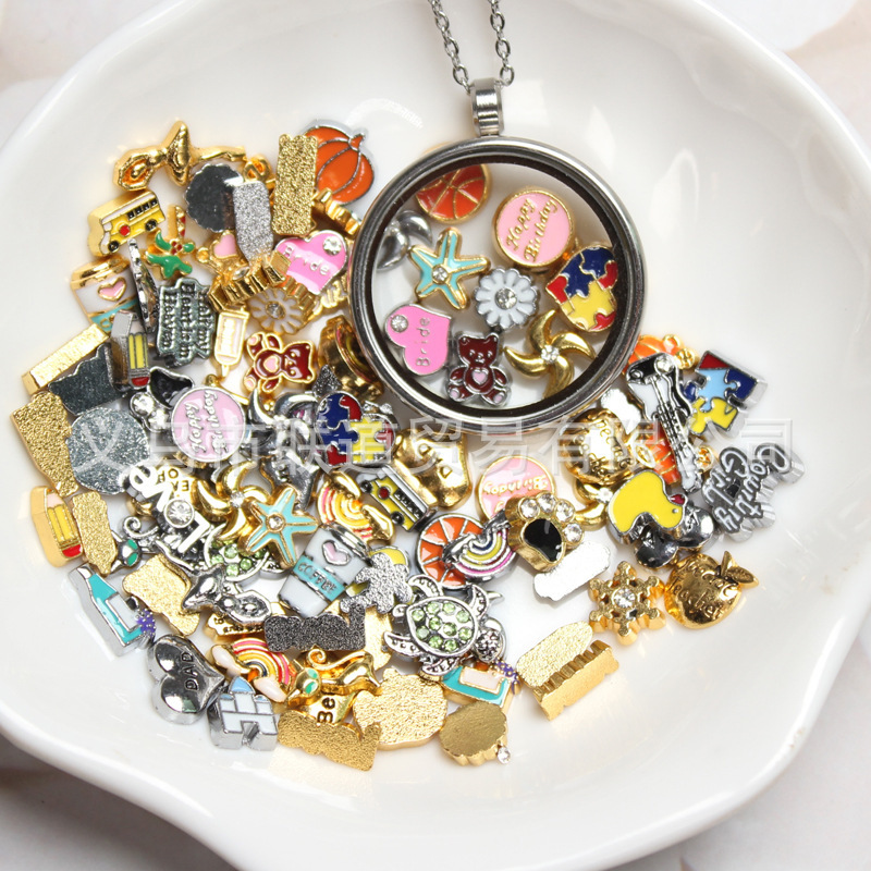 Mixed alloy wholesale suitable for phase box pendant jewelry italian small accessories italian charms