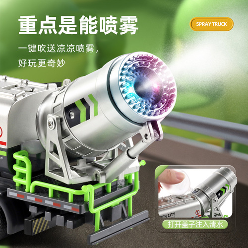 1:32 Scale Alloy Engineering Vehicle Children's Toy Car Model Alloy Fire Truck Garbage Truck Alloy Car Model