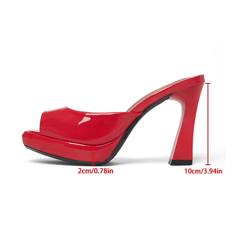 Waterproof Nude High Heels Women, Stylish Square Open Toe Sandals_voghion.com