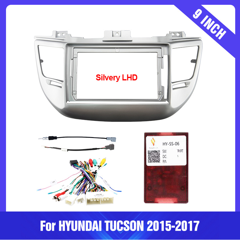 Car Central Control Large Screen Navigation Face Frame Versatile Frame Modification Panel Suitable for 15-17 Hyundai Tucson