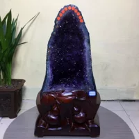 Оптовая продажа, украшения для пещеры из натурального аметиста, пещера из аметиста, необработанный камень, яйцо динозавра, сундук с деньгами, новый домашний магазин, украшение, подарок