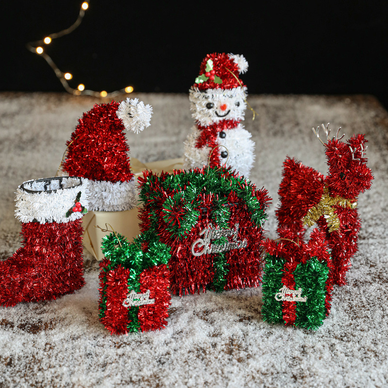 Hong Kong Heng nueva escena de Navidad una variedad de cono de cinta árbol decoración de escritorio atmósfera decoración fiesta suministros diseño