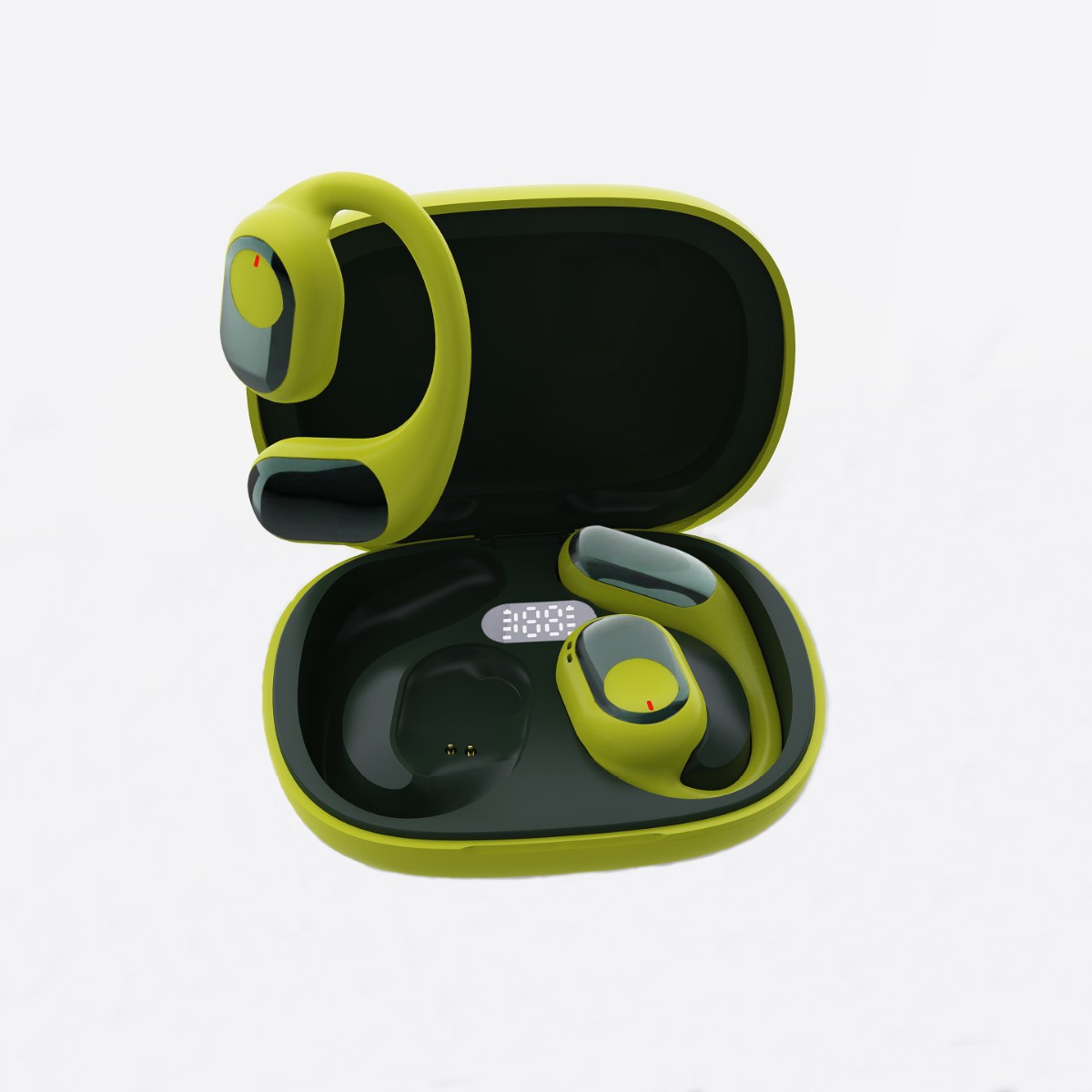 Gerçek Kablosuz Bluetooth Kulaklık Kemik İletimli Kulağa monte Spor Tarzı Bluetooth Kulaklık Toptan Asılı Boyun Tarzı Hafif - 5