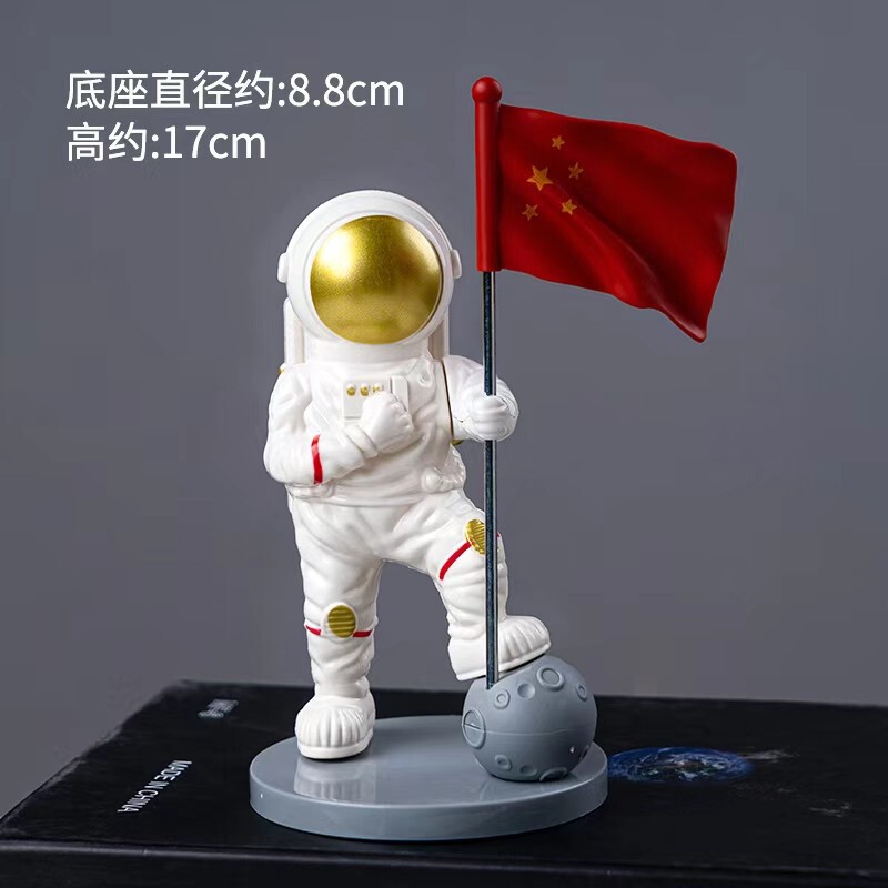 宇航员蛋糕装饰太空航空员月球灯摆件儿童男孩生日烘焙装扮插件|undefined