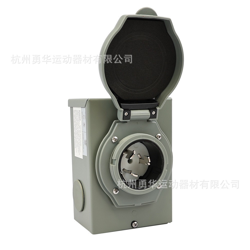 打孔款50A发电机充电桩美式125/250V SS 2-50P自锁式充电盒ETL