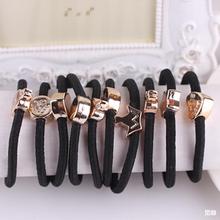 厂家直销 韩国版黑色头绳饰品批发 2元店地摊热卖线圈发绳 满包邮