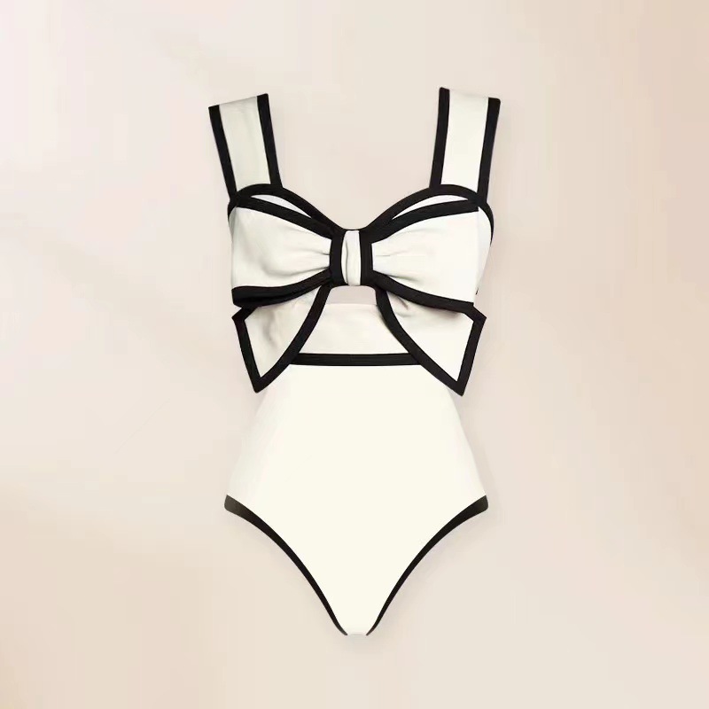 Women's Elegant Lady Polka Dots Solid Color 2 Pieces Set One Piece Swimwear display picture 2