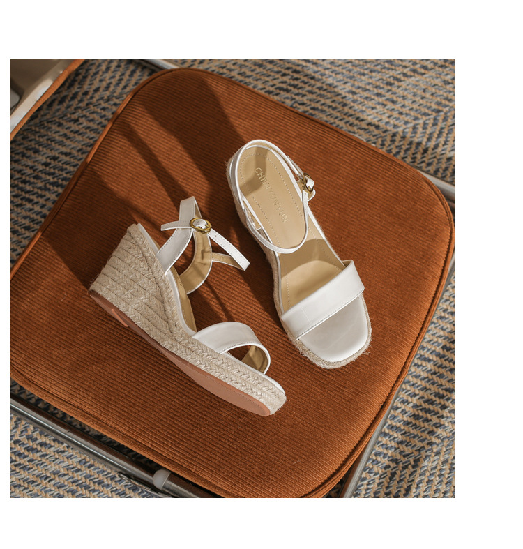 Sandal cao gót nữ hở mũi đế xuồng gót 9 cm — màu trắng ngà chi tiết 20