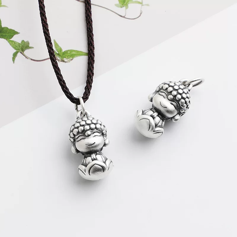 Серебряное браслет, подвеска, аксессуары, ручка, детское ожерелье, S999, 3D, ручная работа