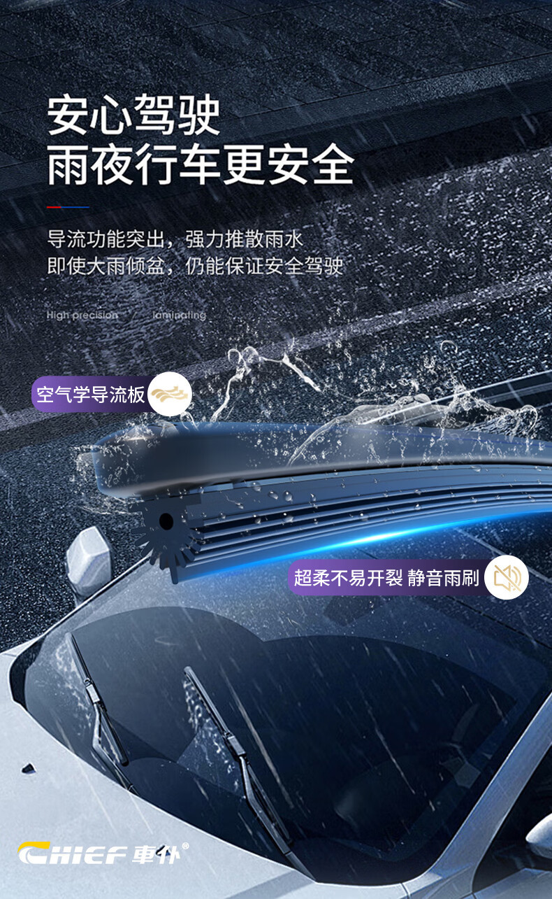 Compatible with Hongqi wipers HSHs5/HS7, Hongqi H9HS3EQM5 special wiper blades, frameless silent rubber strips
