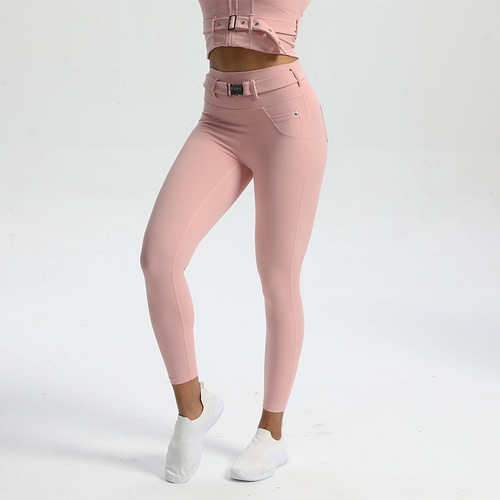 BOMBSHELL high-waisted peach yoga pants for women, tight-fitting belly-controlling, high-elastic butt-lifting running fitness pants