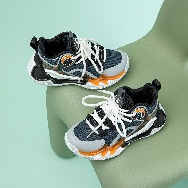 HOBIBEAR double net spring and autumn boys basketball shoes lace-up sneaker wear-resistant breathable running shoes factory direct sales