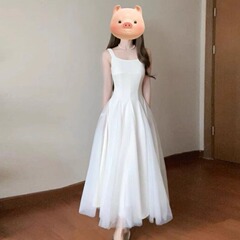 優しい風の超アンドロメダのスカートは年齢を減らします。フランスのロングスカートは高級感があります。