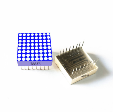 ∮1.9mm蓝光8*8点阵模块788AB 788BB 20*20mm LED8*8点阵蓝色