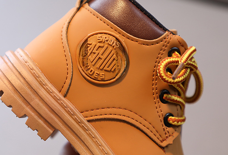 Children's Martin Boots Fall/Winter 2023 New Children's Shoes Girls Baby Boots Small Yellow Boots Boys Casual Ankle Boots_voghion.com