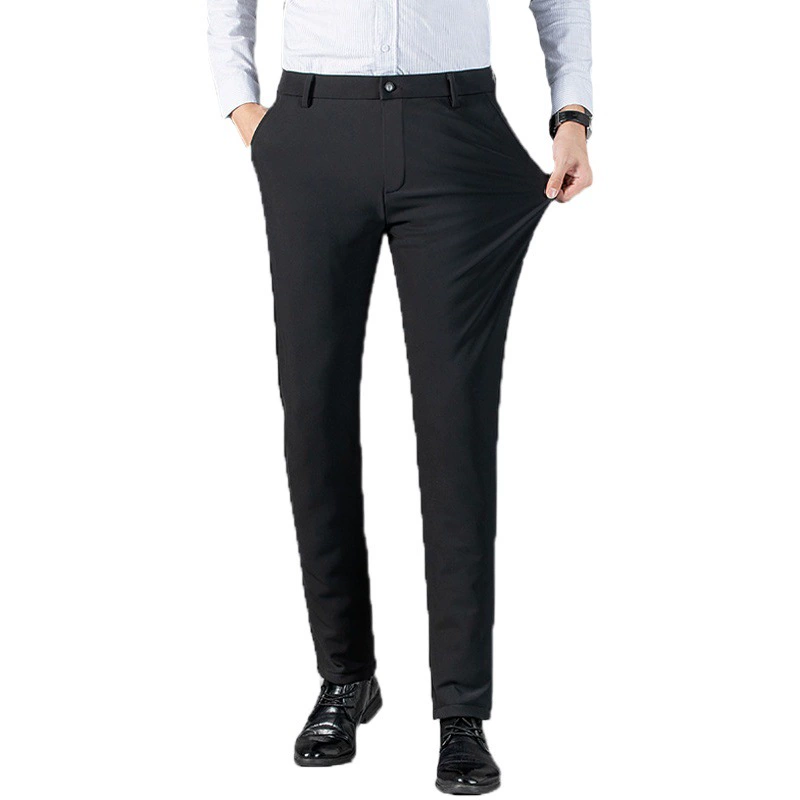 Новые 90 белых брюк на гусином пуху, зимние мужские повседневные деловые брюки, утолщенные теплые брюки из гусиной шерсти.