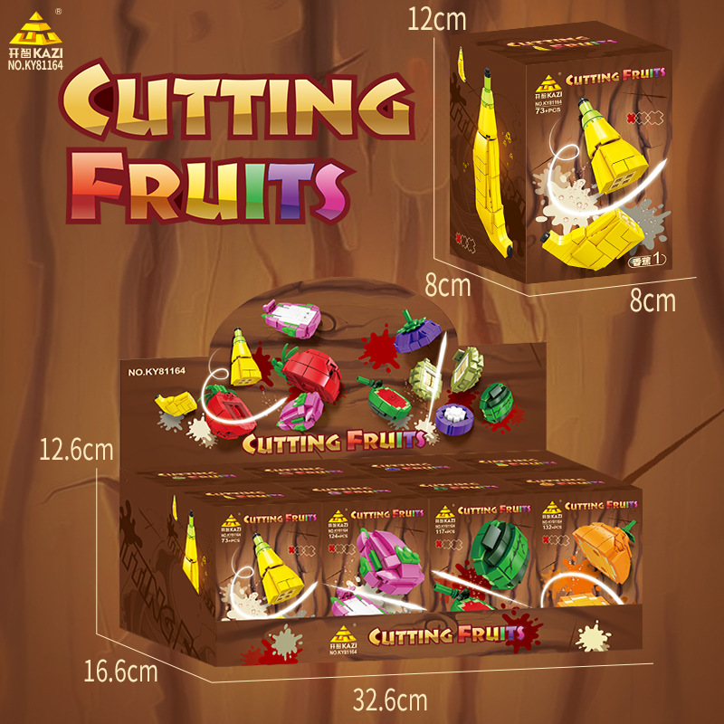 Kaizhi 81164 Juego de frutas de corte loco Rompecabezas para niños, ciencia y educación, bloques de construcción, juguetes, juegos infantiles nostálgicos image 5