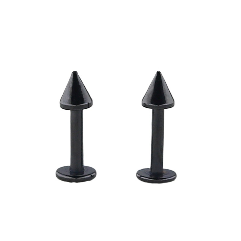 Trendiger europäischer und amerikanischer Hip-Hop-Punk-Stil, personalisierter Herren-Piercingschmuck aus Titanstahl in Lippenkegelform_voghion.com