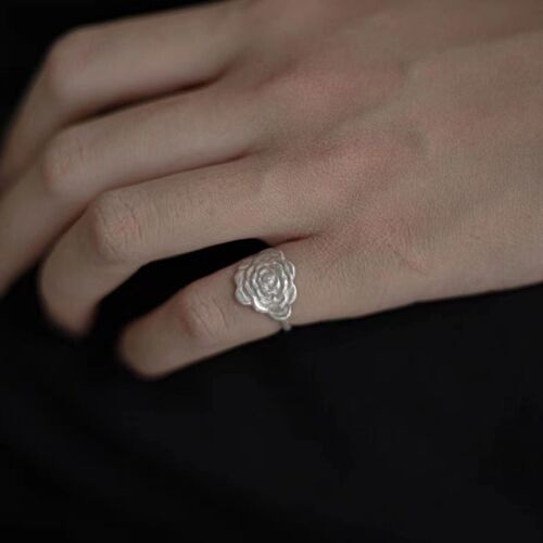 Feminine Flower Petal Fashion Niche Open Ring Tail Finger Ring Simple Internet Celebrity New Arrival Chinese Style Ring