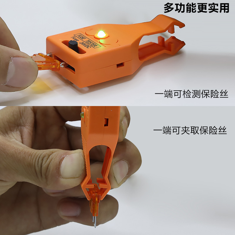 Car Fuse Puller Tool with Test Function 12/24V Automotive Electrical Diagnosis and Fuse Replacement