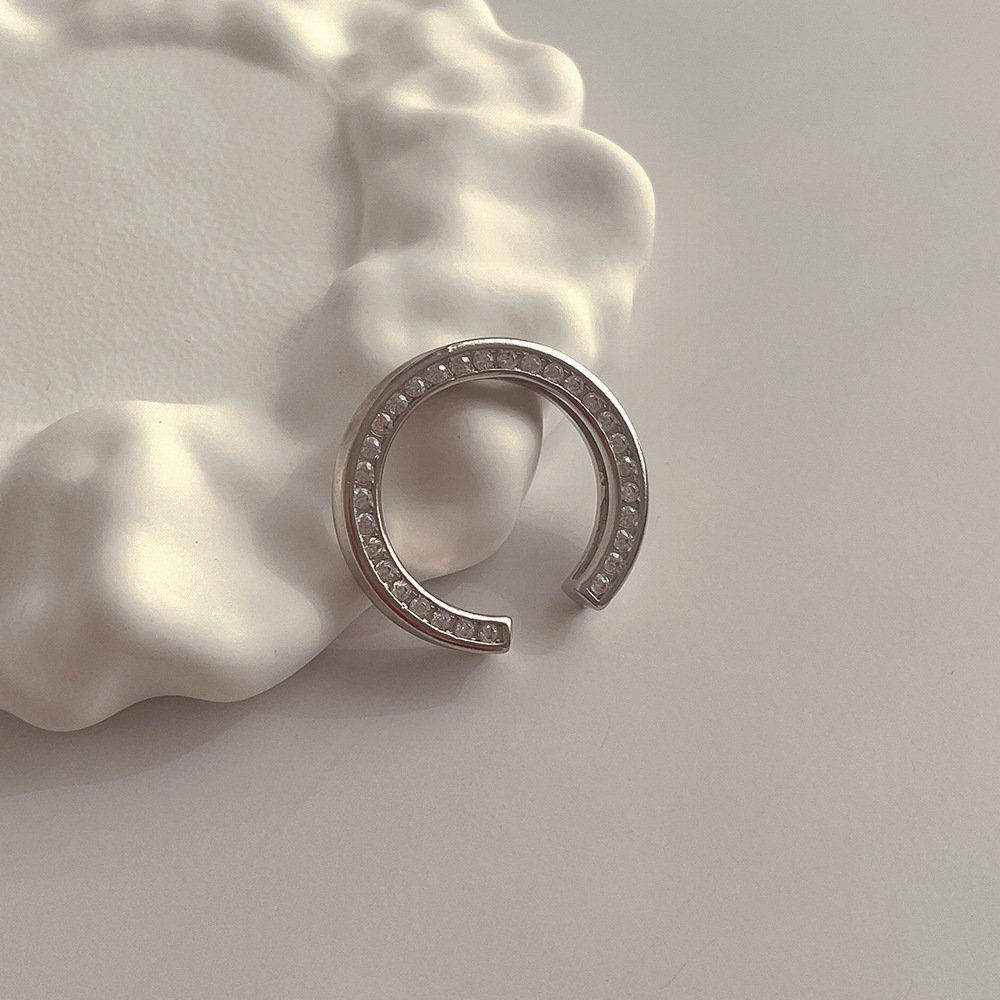 Retro Geometric Copper Inlaid Zircon Rings