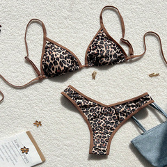 外国貿易豹紋ビキニ2025新型欧米系水着女性高級感ビーチ温泉水着bikini