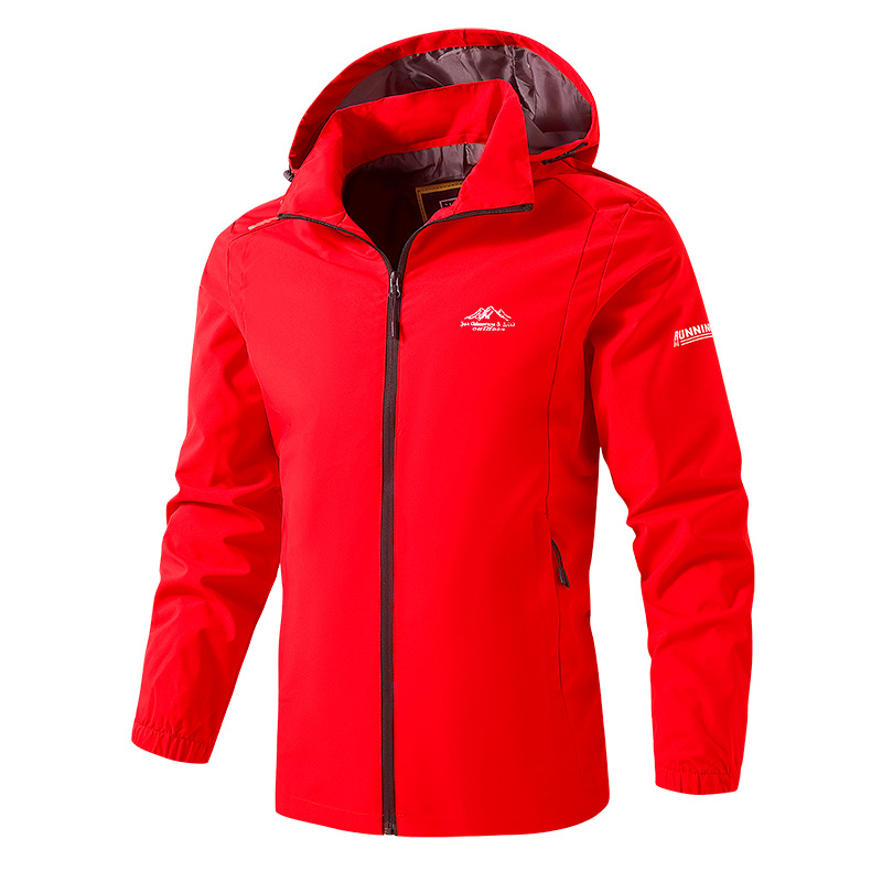 2024 otoño y invierno transfronterizos delgado hombre al aire libre montañismo traje de asalto con capuchón desmontable chaqueta transpirable protector solar