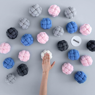 ins减压球手工编织粗毛线办公室发泄团建diy儿童宠物狗抛球玩具