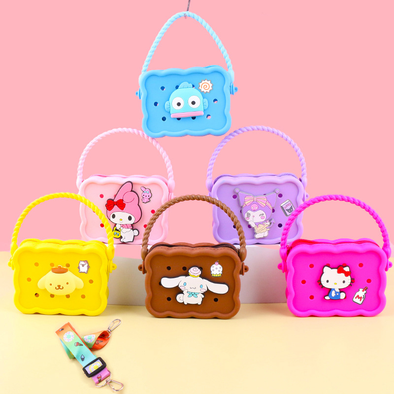 跨境硅胶洞洞包沙滩散步托特包包diy可装扮儿童亲子硅胶手提包