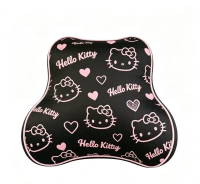 Car headrest memory foam headrest, lumbar Headrest - all-over-black-and-pink-print-kt-one-pillow-memory-foam