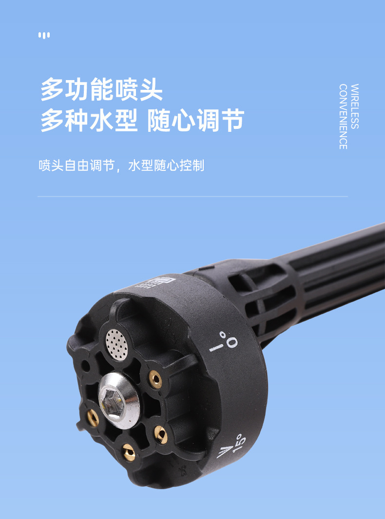 Cordless Lithium Electric Car Washer Portable High Pressure Water Gun