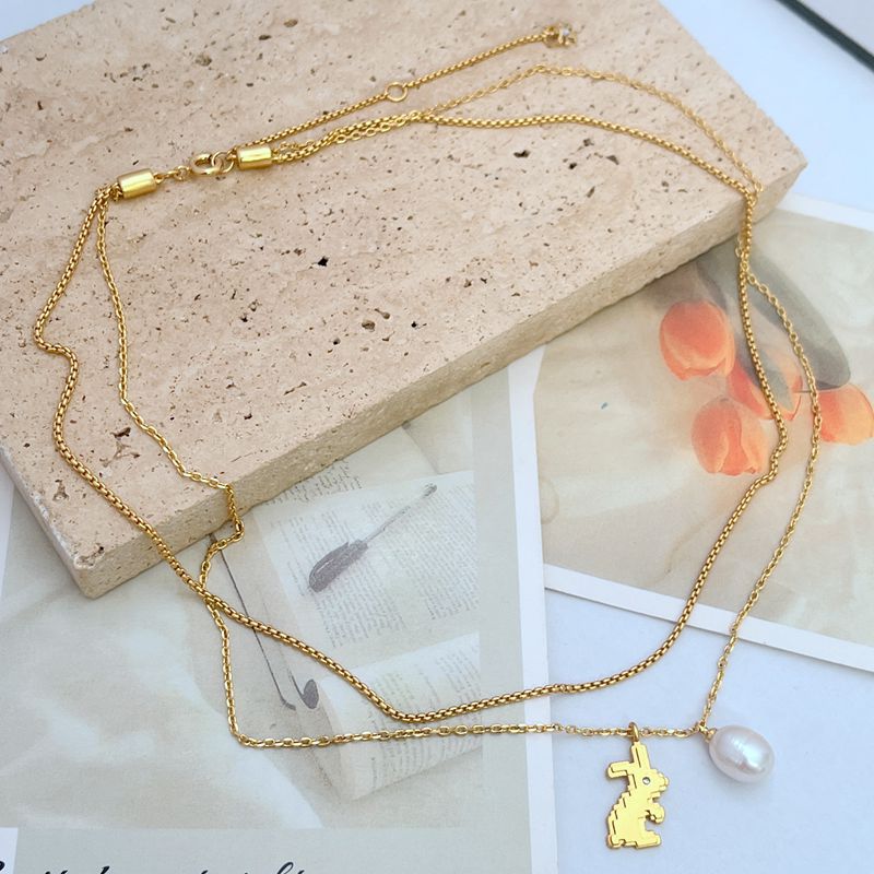 Fashionable elegant cute stone inlay pearl
