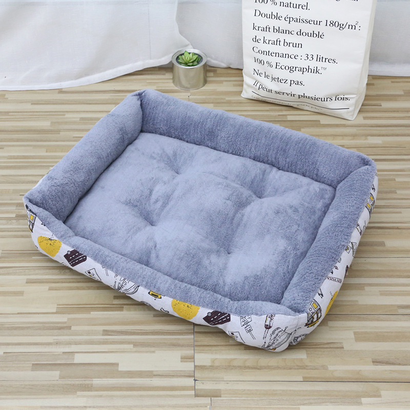 Suministros para mascotas al por mayor extra grande perrera cálida nido rectangular de terciopelo Ártico nido de gato nido de mascota universal nido mediano y grande
