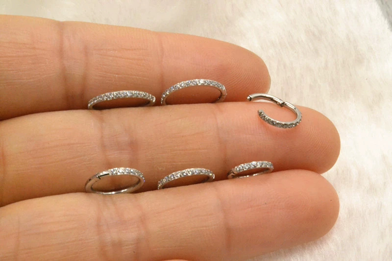 гибкие серьги, кольца для носа, шпильки, пирсинг, изогнутые иглы